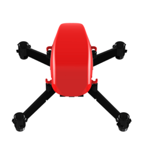 Black Frame and red canopy of nano drone